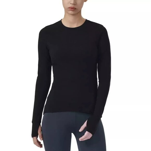 NWoT Spyder Active Women's Long Sleve Activewear Top Black Size M $50 2HL47 - Picture 1 of 3